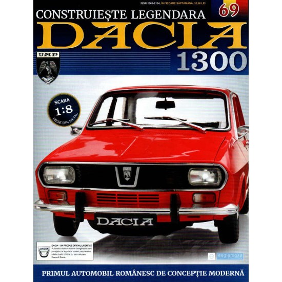 Macheta auto Dacia 1300 KIT Nr.69 - polita spate, scara 1:8 Eaglemoss