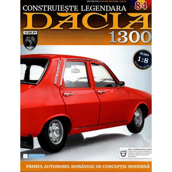 Macheta auto Dacia 1300 KIT Nr.84 - elemente portiera stg-spate part6, scara 1:8 Eaglemoss