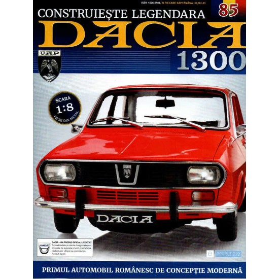Macheta auto Dacia 1300 KIT Nr.85 - elemente portiera dr-fata part1, scara 1:8 Eaglemoss