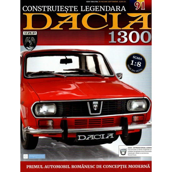 Macheta auto Dacia 1300 KIT Nr.91 - elemente portiera dr-fata part7, scara 1:8 Eaglemoss