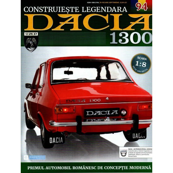 Macheta auto Dacia 1300 KIT Nr.94 - elemente portiera dr-spate part3, scara 1:8 Eaglemoss