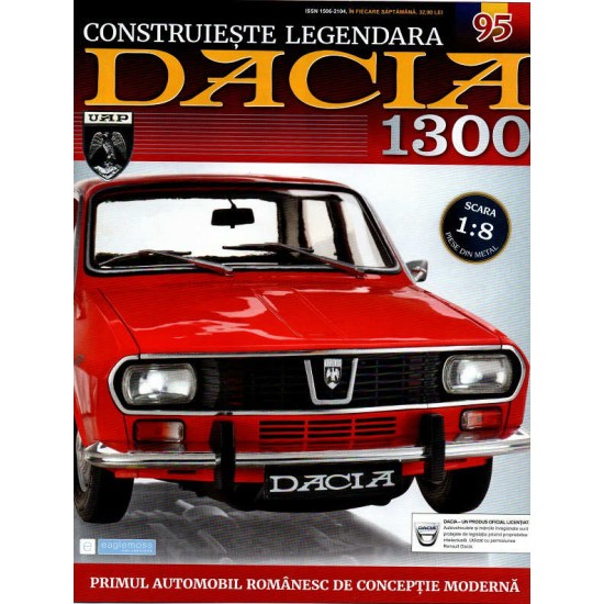 Macheta auto Dacia 1300 KIT Nr.95 - elemente portiera dr-spate part4, scara 1:8 Eaglemoss