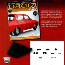 Macheta auto Dacia 1300 KIT Nr.95 - elemente portiera dr-spate part4, scara 1:8 Eaglemoss