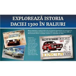 Macheta auto Dacia 1300 KIT - Editie Speciala - Placuta comemorativa Raliu Dunarii 1977