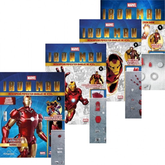 Pachet #1 : Figurina Iron Man - Armura MARK III, 1:4, KIT, DeAgostini