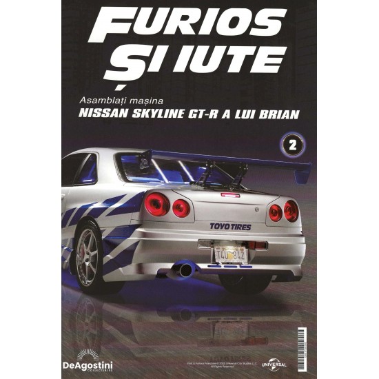 Macheta auto Nissan Skyline GT-R (R34) KIT Nr.02, scara 1:8, DeAgostini
