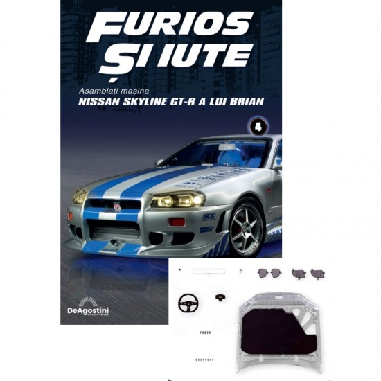 Macheta auto Nissan Skyline GT-R (R34) KIT Nr.04, scara 1:8, DeAgostini