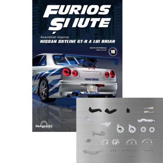Macheta auto Nissan Skyline GT-R (R34) KIT Nr.10, scara 1:8, DeAgostini