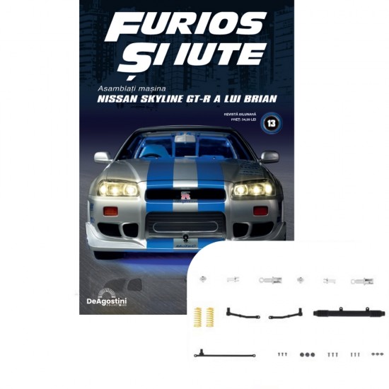 Macheta auto Nissan Skyline GT-R (R34) KIT Nr.13, scara 1:8, DeAgostini