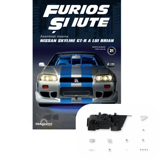 Macheta auto Nissan Skyline GT-R (R34) KIT Nr.21, scara 1:8, DeAgostini