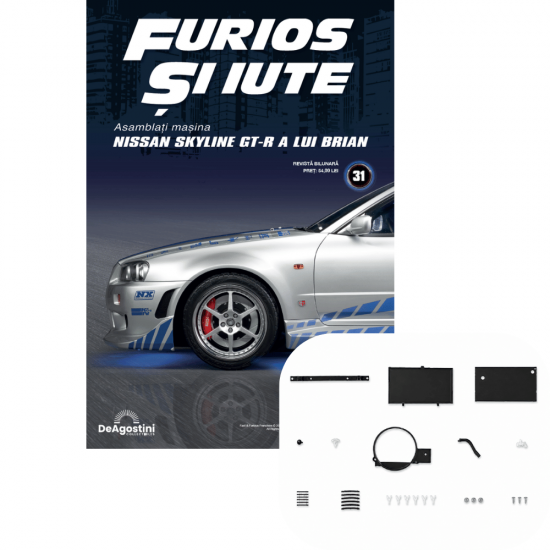 Macheta auto Nissan Skyline GT-R (R34) KIT Nr.31, scara 1:8, DeAgostini