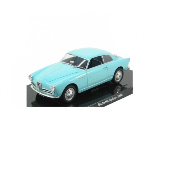 Macheta auto Alfa Romeo Giulietta Sprint 1954 bleo, 1:24 Colectia Automobile de Neuitat – World – Hachette