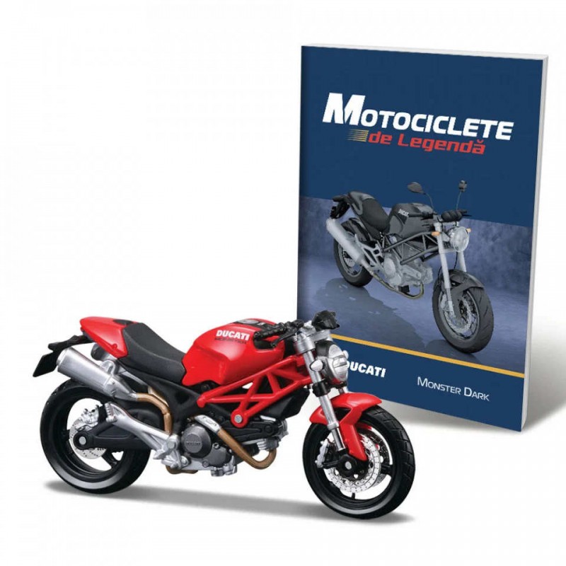 Macheta motocicleta Ducati Monster Dark Nr 10, 1:18 Motociclete de Legenda GSP 