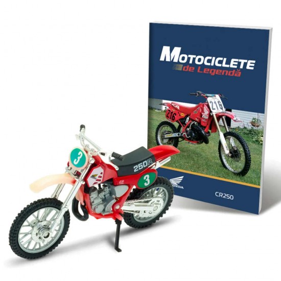 Macheta motocicleta Honda CR250 Nr 28, 1:18 Motociclete de Legenda GSP