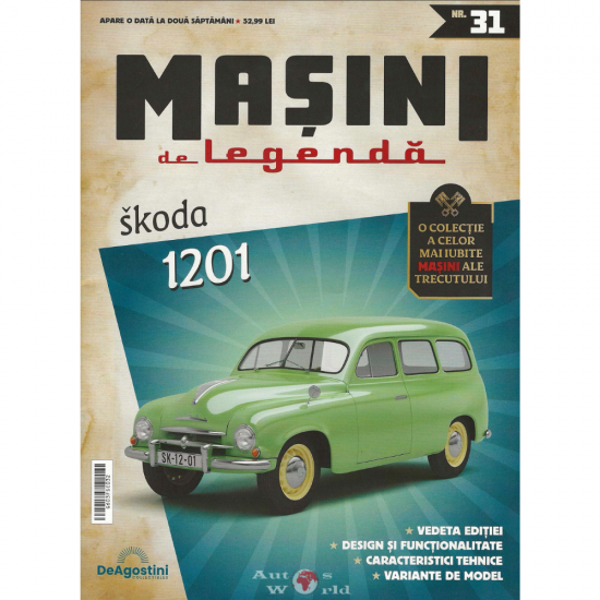 Macheta auto Skoda 1201, Nr.31, 1:43 Masini de Legenda DeAgostini