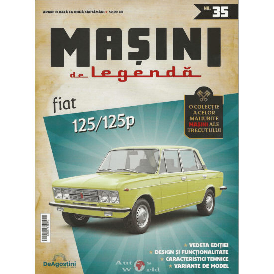 Macheta auto Fiat 125/125p, Nr.35, 1:43 Masini de Legenda DeAgostini