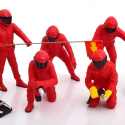 Figurina echipa F1 Ferrari Pit Crew Set 7 figurine, 1:18 American Diorama
