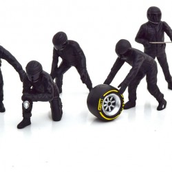 Figurina echipa F1 AMG Pit Crew Set 7 figurine, 1:18 American Diorama