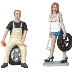 Figurina set 2 mecanici  Derek & Meg #770, 1:18 Motorhead