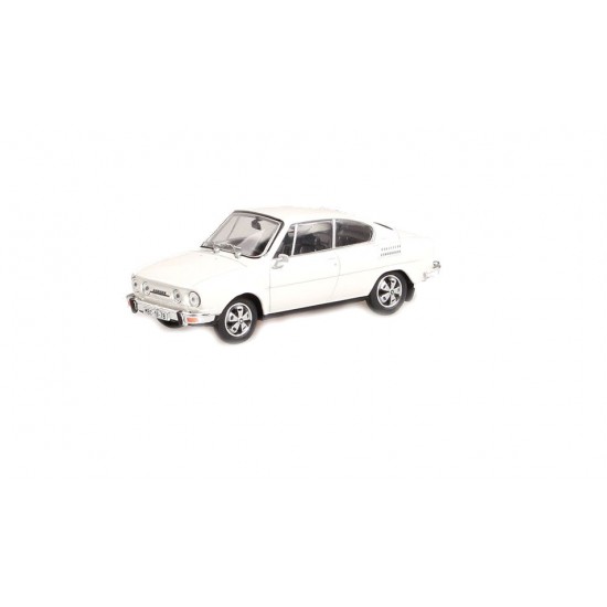 Macheta auto Skoda 110R Coupe (1980) alb, 1:43 Abrex