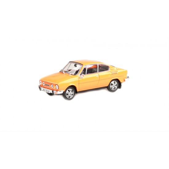 Macheta auto Skoda 110R Coupe (1980) portocaliu, 1:43 Abrex