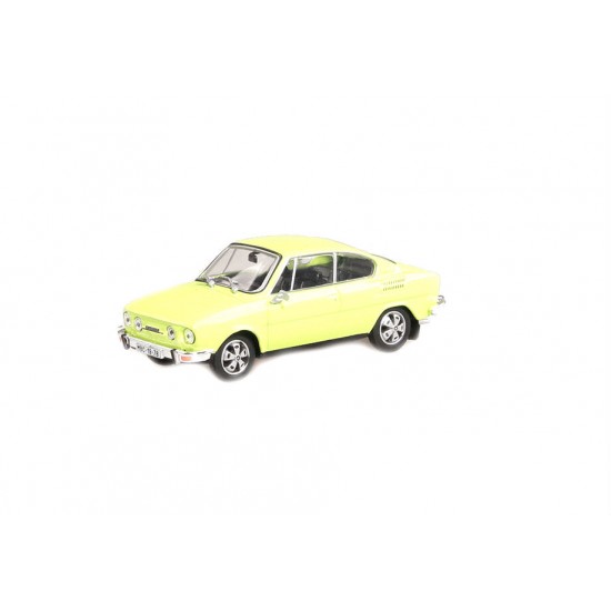 Macheta auto Skoda 110R Coupe (1980) galben, 1:43 Abrex