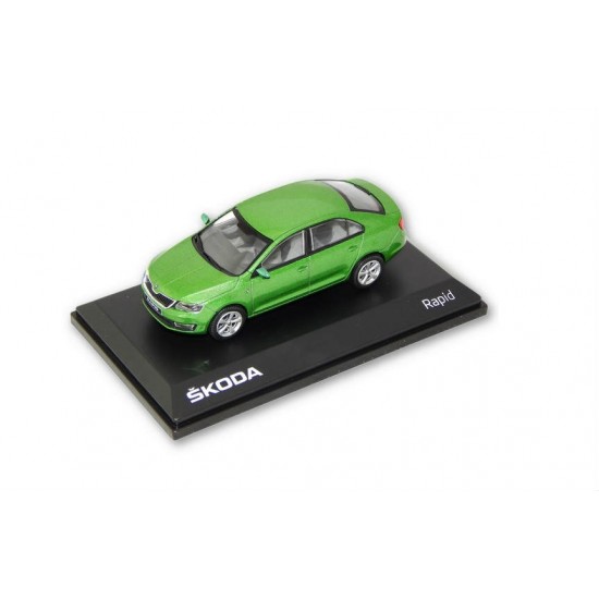 Macheta auto Skoda Rapid (2012) verde, 1:43 Abrex