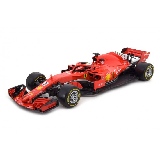 Macheta auto Ferrari F1 SF17H Nr5 Season 2018 Sebastian Vettel, 1:18 Bburago
