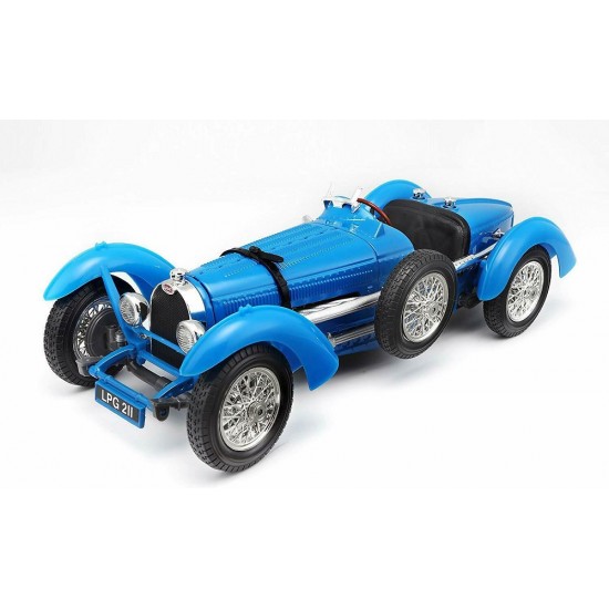 Macheta auto Bugatti Type 59 albastra, 1:18 Bburago