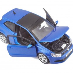 Macheta auto Volkswagen Polo Gti Mark 5 albastra, 1:24 Bburago