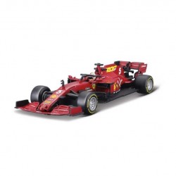 Macheta auto Ferrari F1 SF1000 Team Scuderia Ferrari N5 10th Toscana GP 2020 Sebastian Vettel cu vitrina si pilot, 1:43 Bburago Signature