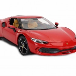 Macheta auto Ferrari 296 GTB Hybrid 1000hp red 2019, 1:18 Bburago