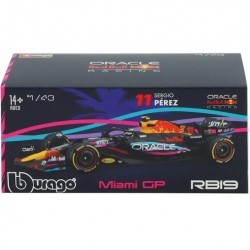 Macheta auto Honda F1 Red Bull Racing RB19 Miami GP N11 2023 Sergio Perez cu vitrina si pilot, 1:43 Bburago Signature
