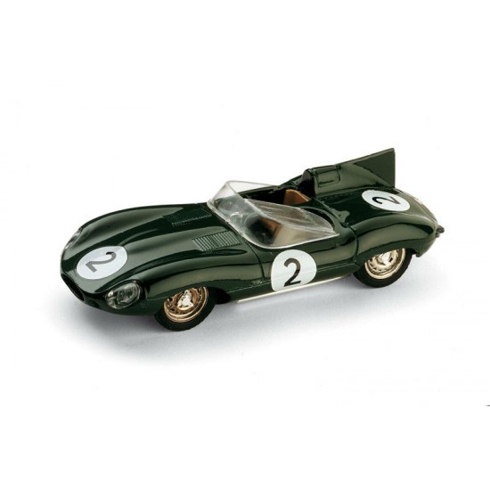 Macheta auto Jaguar D Type Bipost Le Mans 1956 #2 , 1:43 Brumm