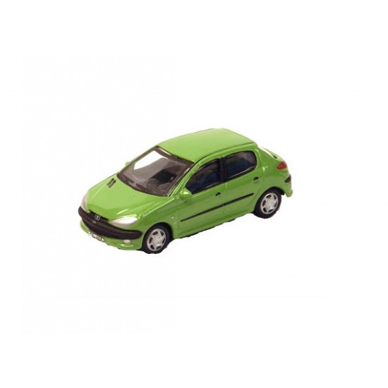 Macheta auto Peugeot 206 verde, 1:72 Cararama