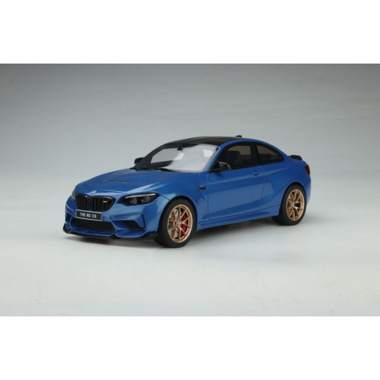 Macheta auto BMW M2 (F22) CS 2019 albastru, 1:18 GT Spirit