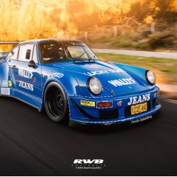 PRECOMANDA: Macheta auto Porsche RWB Osho Arrow blue GT448, 1:18 GT Spirit