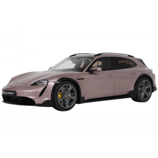 Macheta auto Porsche Taycan Turbo S Cross Turismo Pink GT440 2022, 1:18 GT Spirit