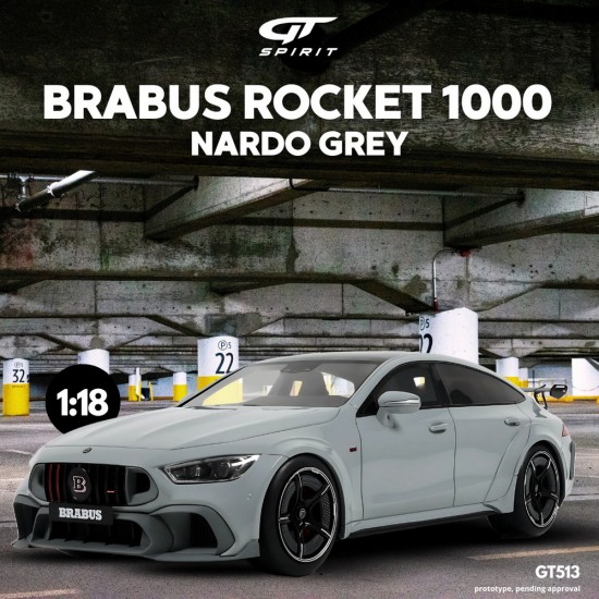 Macheta auto Brabus Rocket 1000, Nardo Grey, GT513, 1:18, GT Spirit