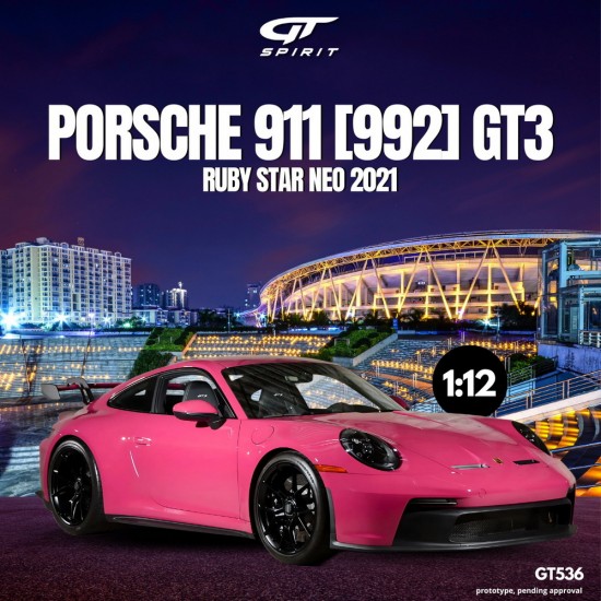 Macheta auto Porsche 911 [992] GT3, Ruby Star Neo, 2021, GT536, 1:12, GT Spirit