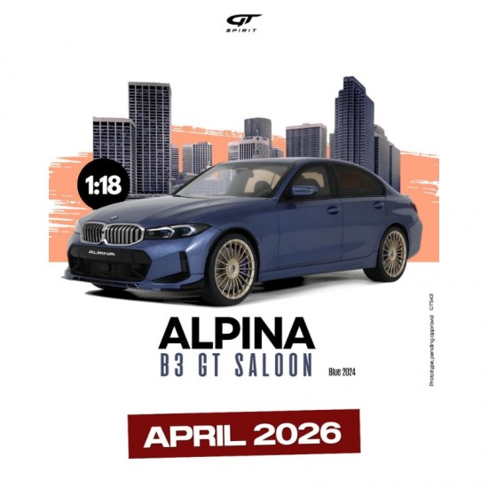 Macheta auto BMW Alpina B3 GT Saloon, Blue, 2024, 1:18, GT543,GT Spirit
