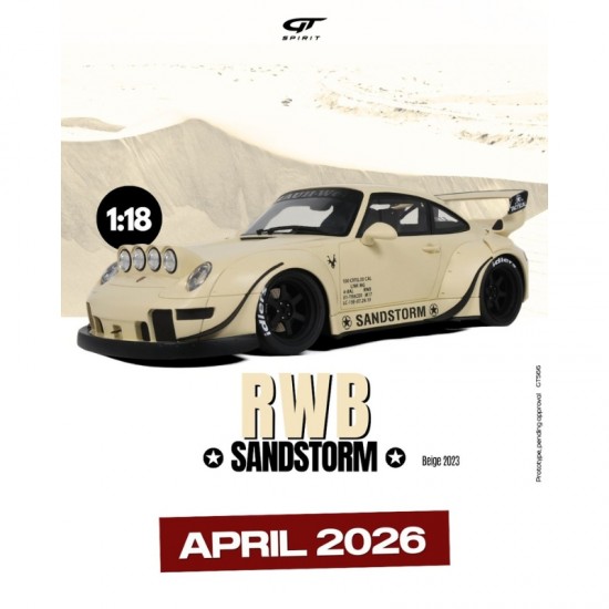 Macheta auto Porsche RWB Sandstorm, Beige, 2023, 1:18, GT566, GT Spirit