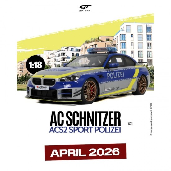 Macheta auto BMW AC Schnitzer ACS2 Sport Polizei, 2024, 1:18, GT573, GT Spirit
