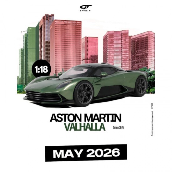 Macheta auto Aston Martin Valhalla, Green, 2025, 1:18, GT558, GT Spirit