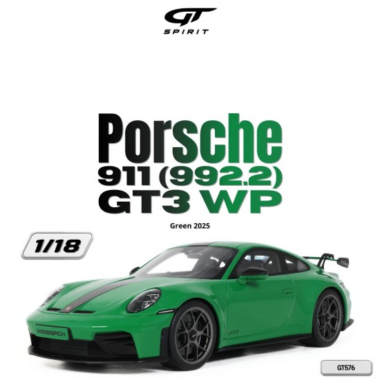 Macheta auto Porsche 911 [992.2] GT3 WP, Green, 2025, GT576, 1:18, GT Spirit 