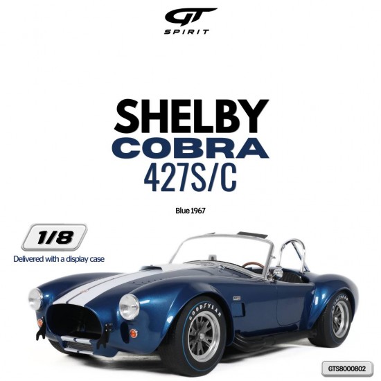 Macheta auto Shelby Cobra 427S/C, Blue, 1967, GTS800802, 1:8, GT Spirit