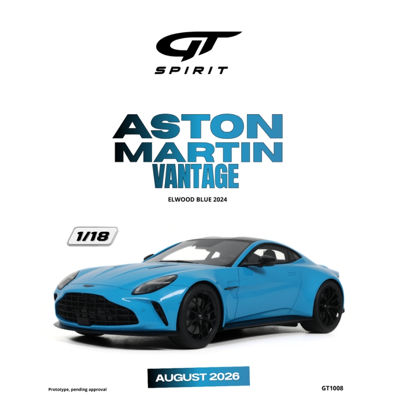 Macheta auto Aston Martin Vantage, Elwood Blue, 2024, GT1008, 1:18