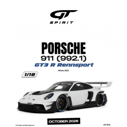 PRECOMANDA : Macheta auto Porsche 911 (992,1) GT3 R Rennsport, White, 2023, GT1010, 1:18, GT Spirit
