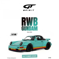 PRECOMANDA : Macheta auto RWB, Gundam Green, 2024, GT583, 1:18, GT Spirit