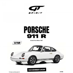 PRECOMANDA : Macheta auto Porsche 911 R, Grand Prix White, 1967, GT596, 1:18, GT Spirit